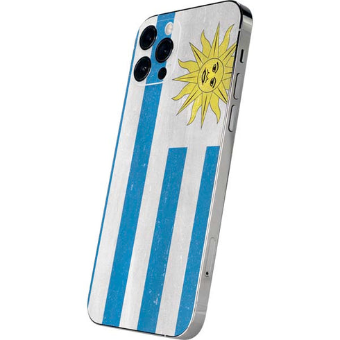 Uraguay Flag Distressed iPhone 12 Pro Skin
